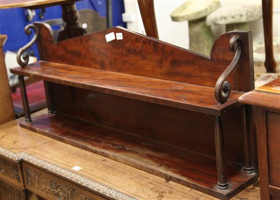 A Victorian mahogany chiffonier back W.115cm